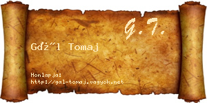 Gál Tomaj névjegykártya