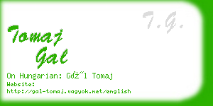 tomaj gal business card